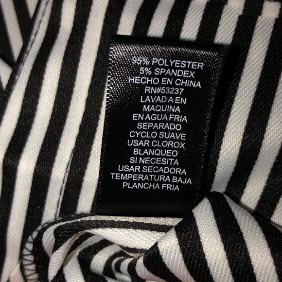 Black & White Striped Button Down Dress - Picture 6 of 8